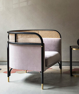 Fauteuil Targa Thonet Vienna. Claude Cartier décoration architecte d'intérieur à Lyon.