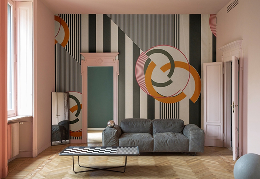 Papier peint Wall Deco - Claude Cartier décoration architecte d'intérieur à Lyon.