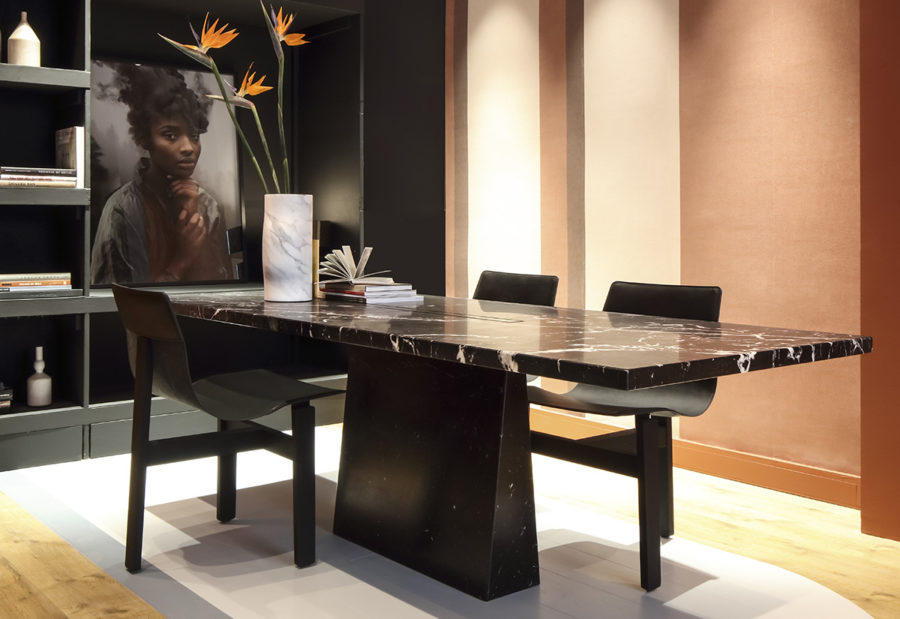 Collection Claude Cartier décoration architecte d'intérieur à Lyon. Table de repas Incas AGAPE CASA