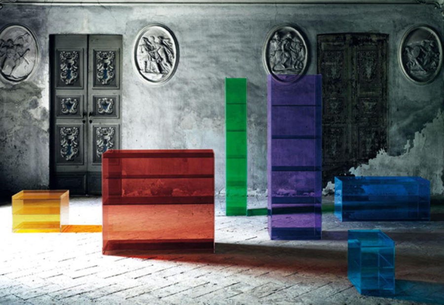 Claude Cartier décoration et architecte d'intérieur à Lyon. Meuble de rangement Dr Jekyll de la marque Glas Italia